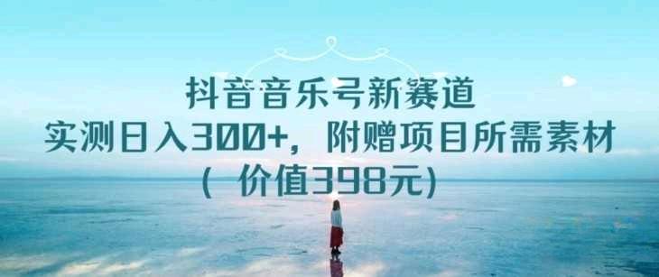 首发抖音音乐号新赛道！亲操实测日入300+，附赠项目所需素材（价值398元）